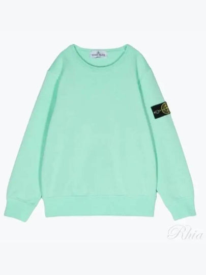 Kids Garment Dyed Logo Wappen Patch Sweatshirt Green - STONE ISLAND - BALAAN 2