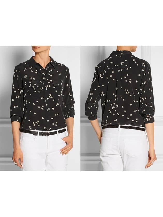 Slim Signature Silk Blouse Star print - EQUIPMENT - BALAAN 3