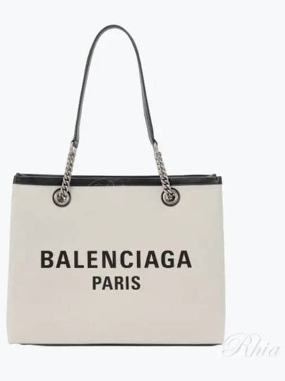 Duty Free Canvas Tote Bag White - BALENCIAGA - BALAAN 2