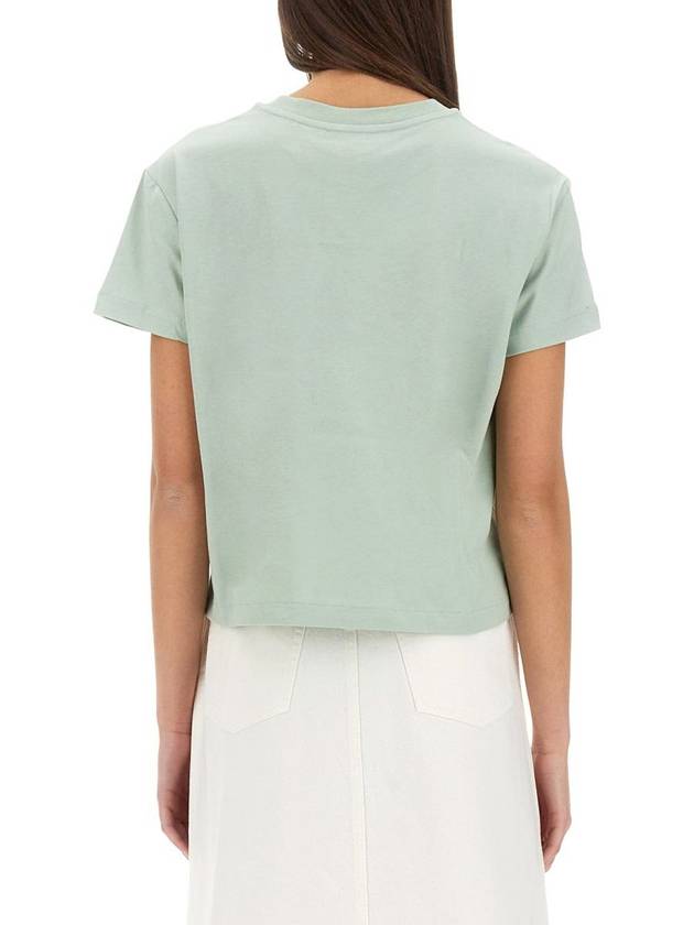 Boxy Rue Madame Short Sleeve T-Shirt Green - A.P.C. - BALAAN 4