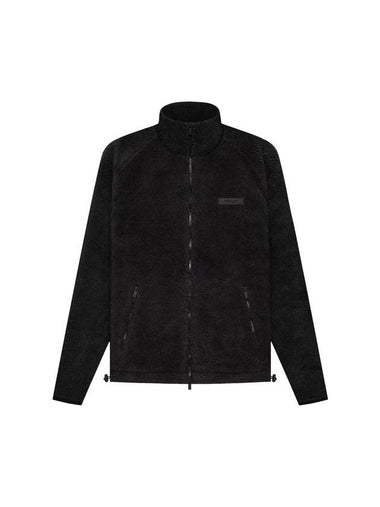 Polar Fleece Shearling Zip-Up Jacket Black - FEAR OF GOD ESSENTIALS - BALAAN 1