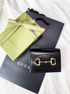 Horsebit 1955 Bi-Fold Card Wallet Black - GUCCI - BALAAN 3