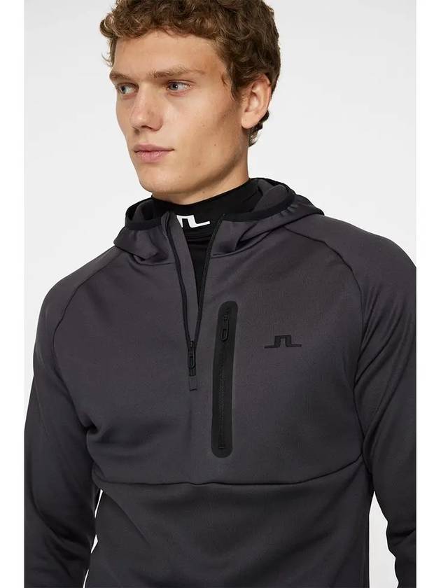 Men s Adam Quarter Zip Up Golf Hood Asphalt GMJS10935 W015 - J.LINDEBERG - BALAAN 3