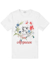 Botanical Skull Print Short Sleeve T-Shirt White - ALEXANDER MCQUEEN - BALAAN 2