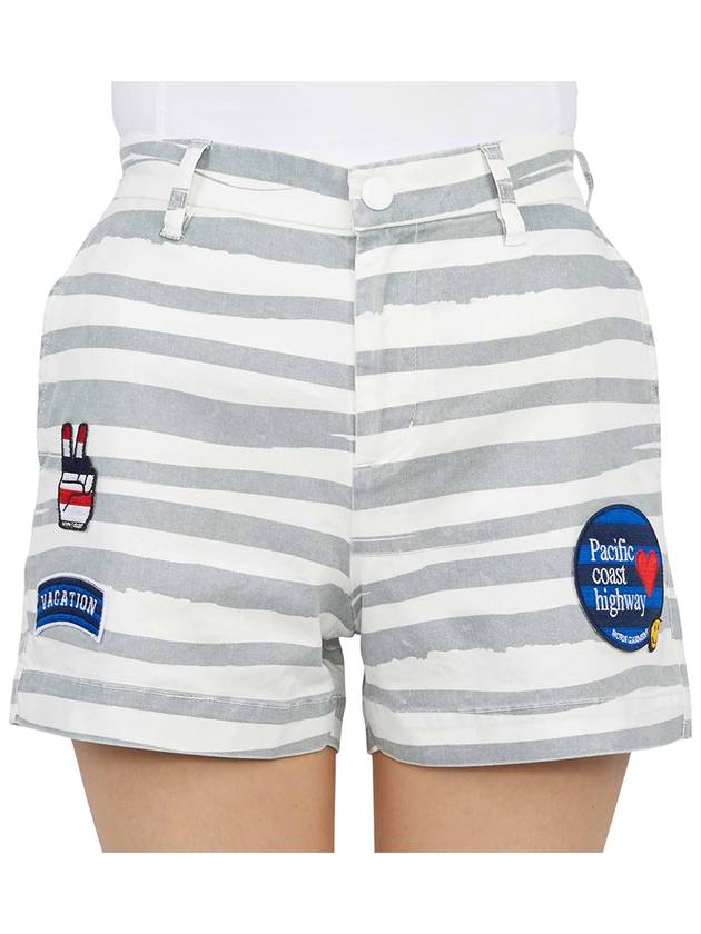 Women's Casbah Emblem Shorts Ivory - HORN GARMENT - BALAAN 7