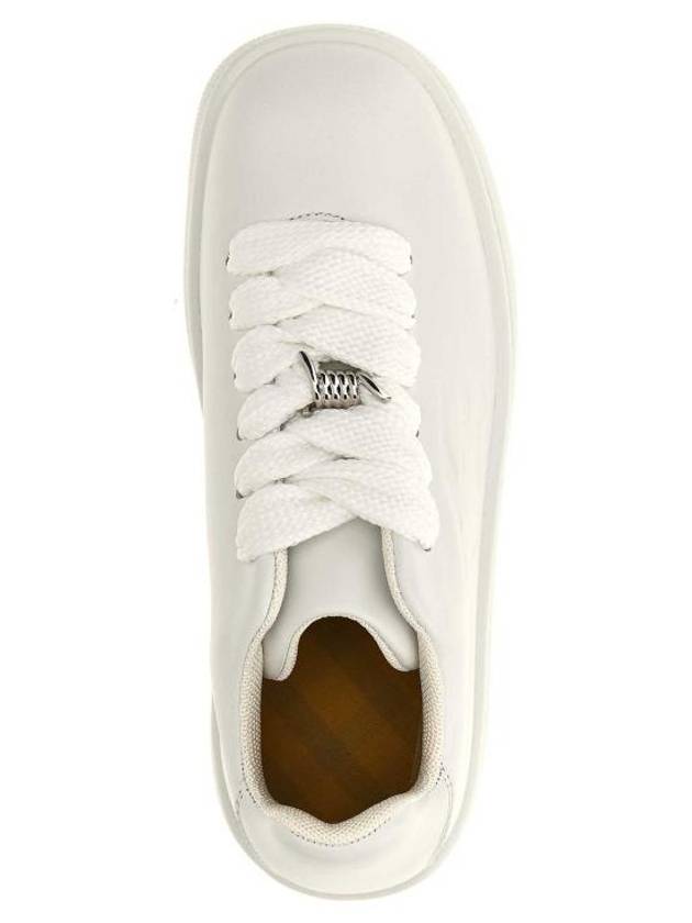 Leather Box Low-Top Sneakers White - BURBERRY - BALAAN 5