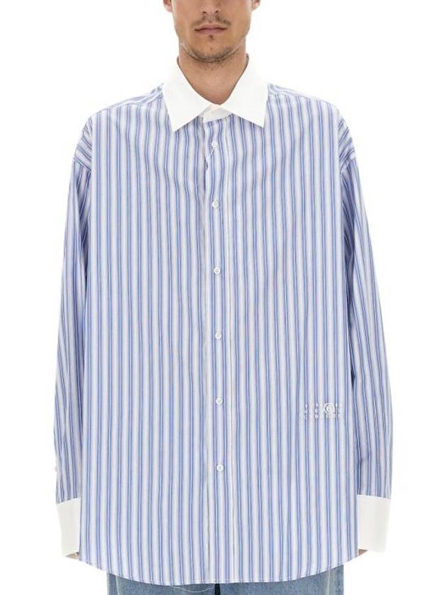 MM6 Long Sleeve Shirt S52DT0011 S78146001F AZURE - MAISON MARGIELA - BALAAN 1