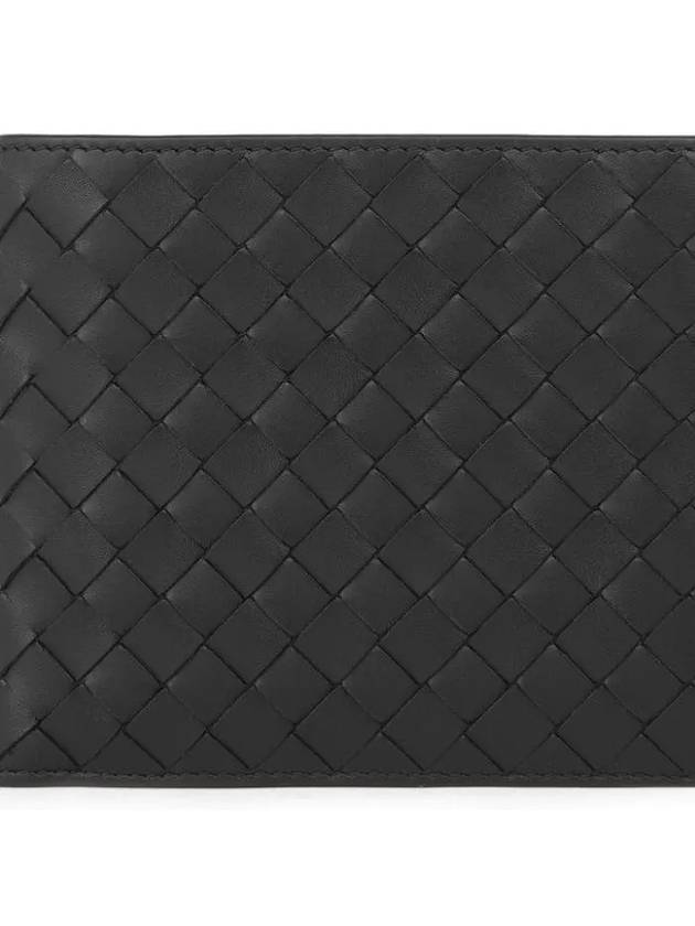 Intrecciato Weaving Half Wallet Black - BOTTEGA VENETA - BALAAN 8