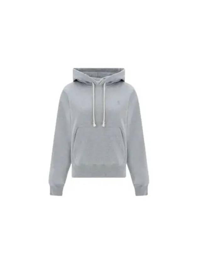 Cassandre Organic Cotton Hoodie Grey - SAINT LAURENT - BALAAN 2