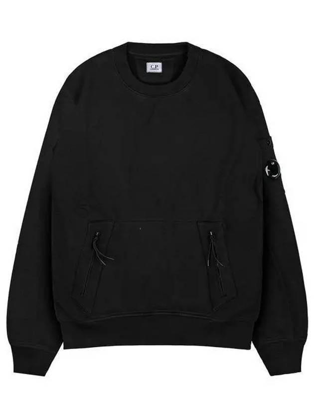 Men's Crew Neck Lens Sweatshirt Black - CP COMPANY - BALAAN 2