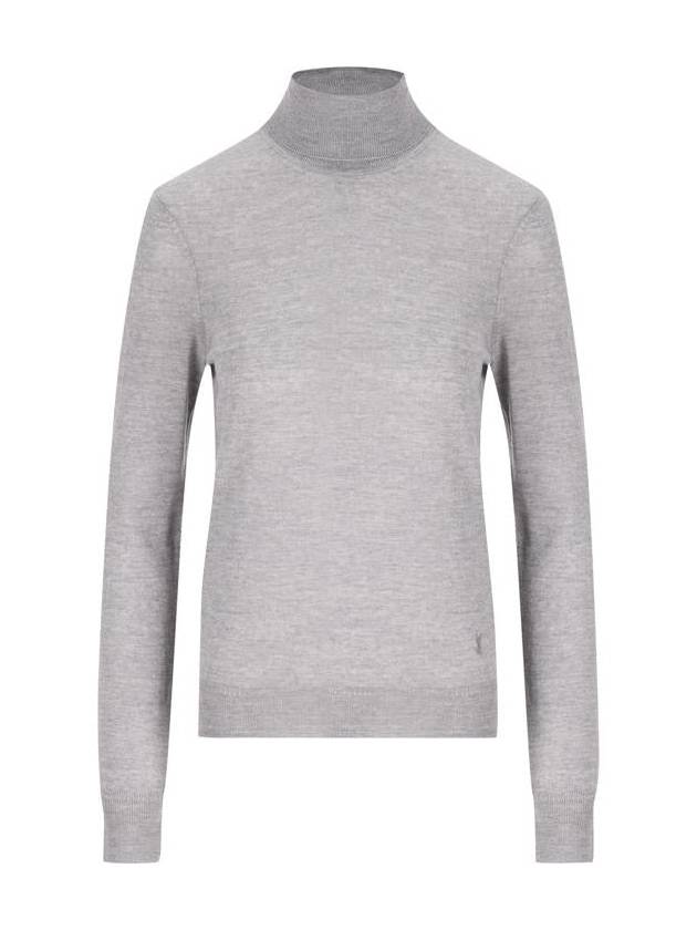 Cassandre Wool Turtle Neck Grey - SAINT LAURENT - BALAAN 2