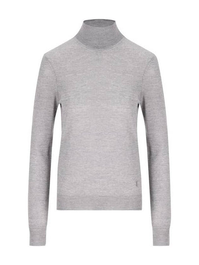 Cassandre Wool Turtle Neck Grey - SAINT LAURENT - BALAAN 2