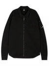 Gabardine Zip Up Long Sleeve Shirt Black - CP COMPANY - BALAAN 2