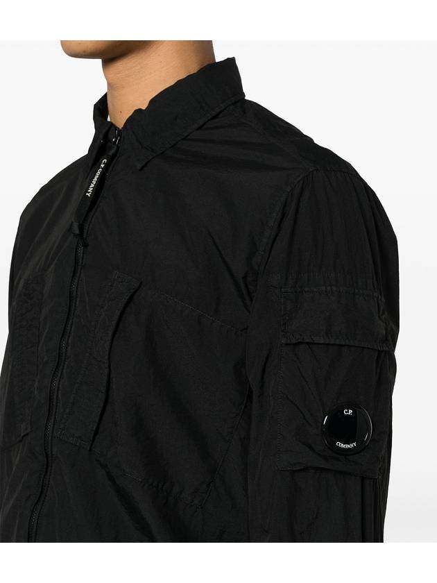 Taylon L Zipped Long Sleeve Shirt Black - CP COMPANY - BALAAN 5