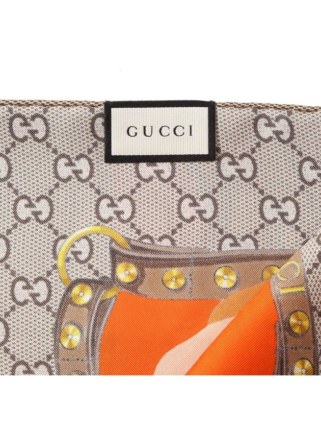 GG Flower Square Silk Scarf - GUCCI - BALAAN 7