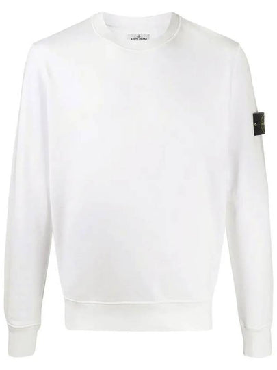 Garment Dyed Cotton Crewneck Sweatshirt Ivory - STONE ISLAND - BALAAN 2