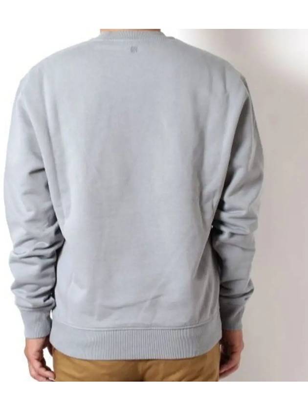 De Coeur Embossed Logo Crewneck Sweatshirt Blue - AMI - BALAAN 5