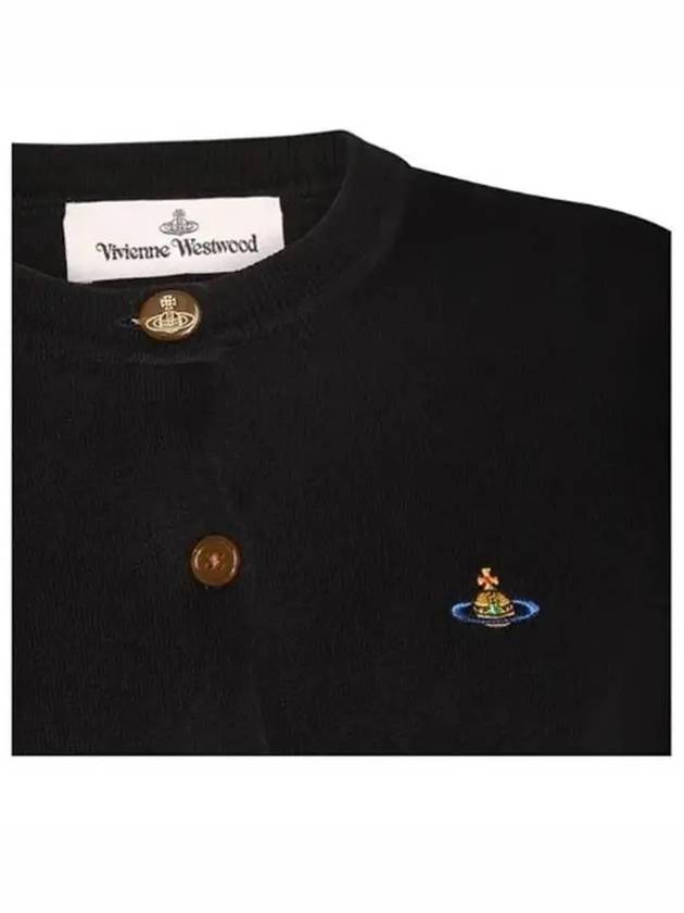 Bea Logo Cardigan Black - VIVIENNE WESTWOOD - BALAAN 4