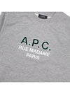 Logo Print Cotton Sweatshirt Heather Grey - A.P.C. - BALAAN 7