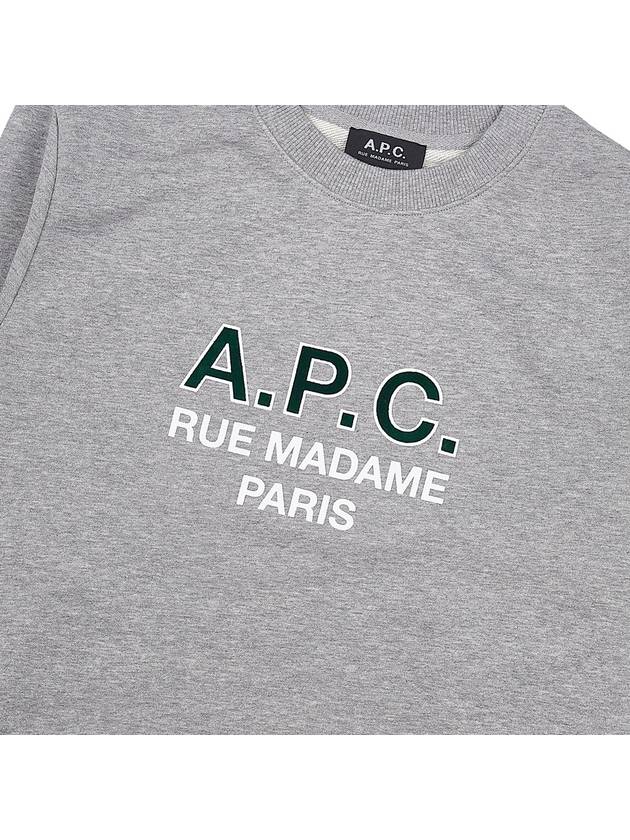 Logo Print Cotton Sweatshirt Heather Grey - A.P.C. - BALAAN 7