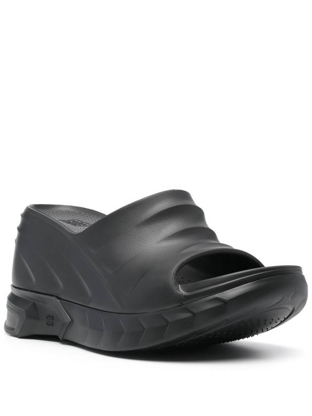 Women's Marshmallow Rubber Sandals Slippers Black - GIVENCHY - BALAAN 3