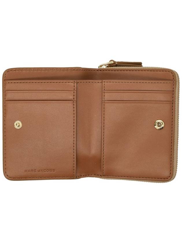 The Leather Mini Compact Half Wallet Camel - MARC JACOBS - BALAAN 4