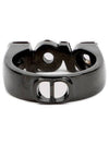 Icon Logo Brass Ring Black Silver - DIOR - BALAAN 3