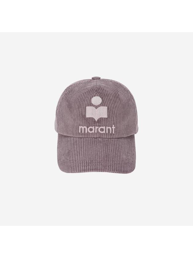 Tyron Logo Corduroy Ball Cap Lilac - ISABEL MARANT - BALAAN 3