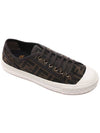 Domino FF Fabric Low Top Sneakers Brown - FENDI - BALAAN 4