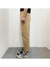 Fox Embroidery Regular Chino Cotton Straight Pants Beige - MAISON KITSUNE - BALAAN 5