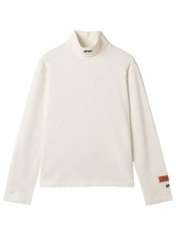 Heron Preston logo patch high neck t shirt white long sleeve - HERON PRESTON - BALAAN 1