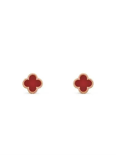 Sweet Alhambra Earrings Gold Red - VANCLEEFARPELS - BALAAN 2