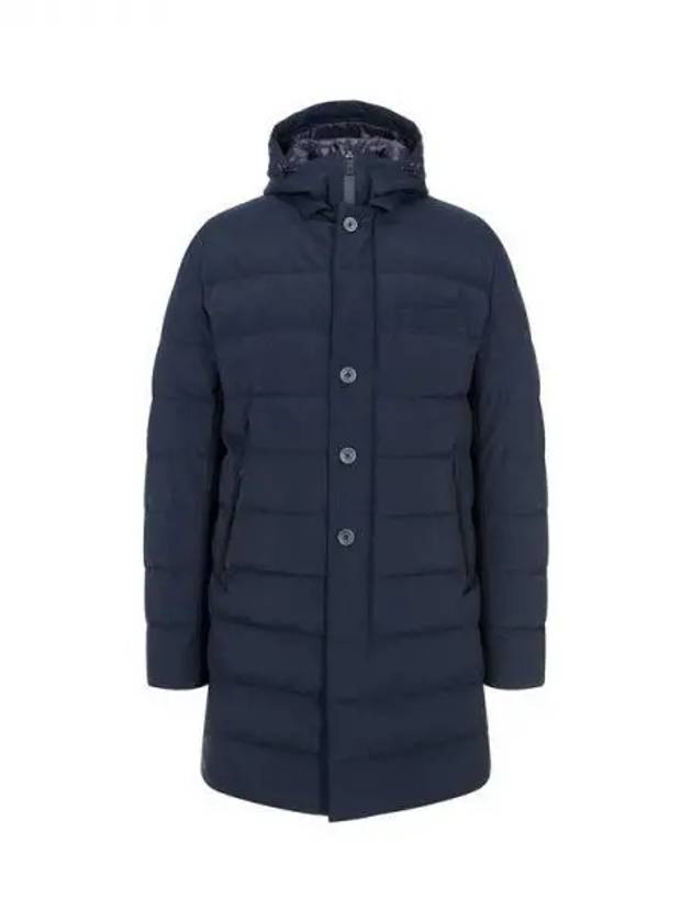 Men s Detachable Hood Patch Goose Down Padded Coat Dark Navy 271083 - HERNO - BALAAN 1