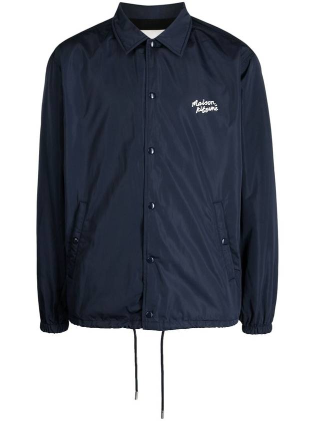 Logo Print Nylon Jacket Blue - MAISON KITSUNE - BALAAN 2