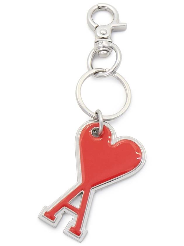 Logo Charm Chain Keyring Red - AMI - BALAAN 7