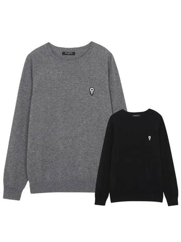 CASHMERE ROUND NECK FULLOVER SWEATERBDFMSW05 - BALLISTIC - BALAAN 1