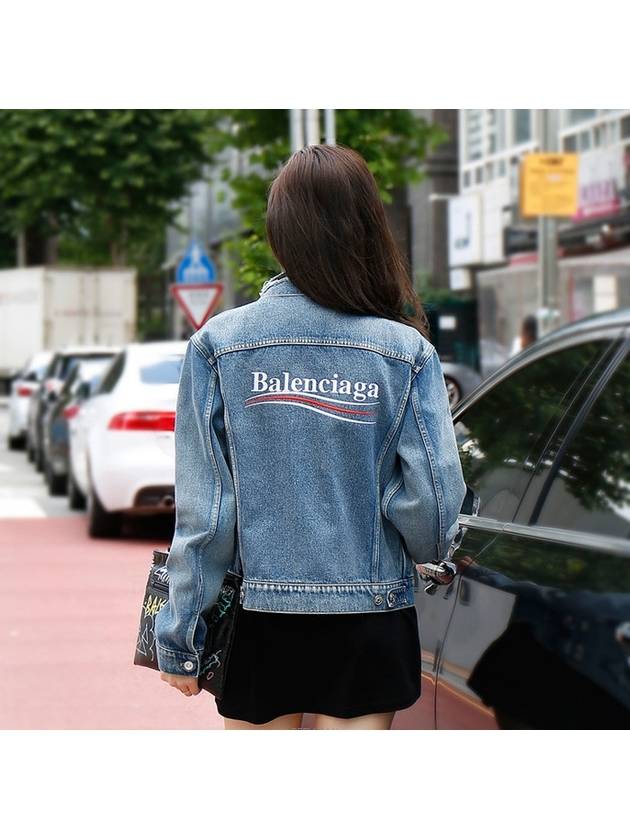 wave logo denim jacket - BALENCIAGA - BALAAN 7