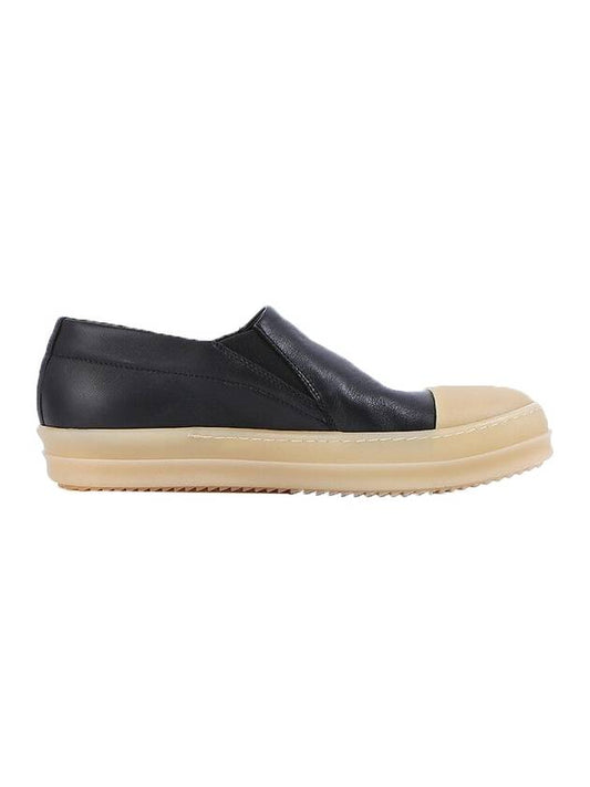 Men's Leather Slip-On Black - RICK OWENS - BALAAN 1