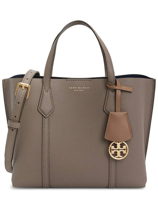 Perry Triple Compartment Small Tote Bag Dark Beige - TORY BURCH - BALAAN 2