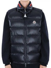 Woods Ouse Down Vest Navy - MONCLER - BALAAN 3