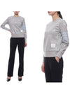 Nautical Embroidery Crew Neck Knit Top Grey - THOM BROWNE - BALAAN 3