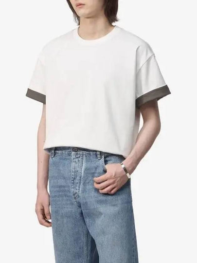 Double Layer Cotton Short Sleeve T-Shirt White - BOTTEGA VENETA - BALAAN 2