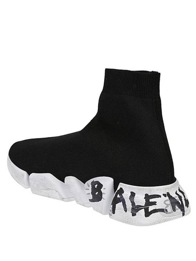 Speed ​​2.0 Graffiti Knit High Top Sneakers Black - BALENCIAGA - BALAAN 4