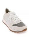 Suede Techno Fabric Runner Low Top Sneakers White - BRUNELLO CUCINELLI - BALAAN 2