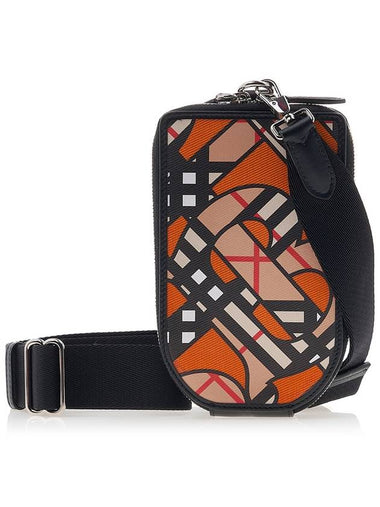 Monogram Phone Case Cross Bag Orange - BURBERRY - BALAAN 2