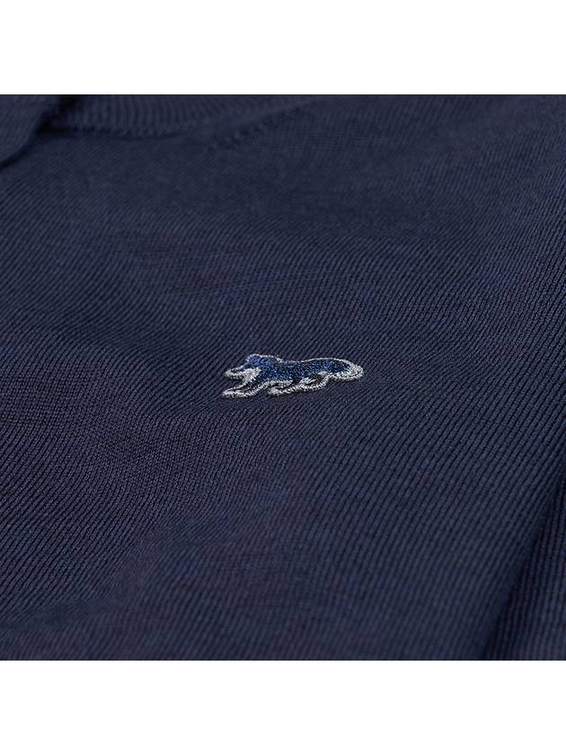 Baby Fox Patch Regular Cardigan Blue - MAISON KITSUNE - BALAAN 6