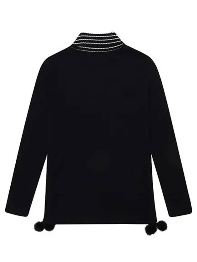 Knit Eri Mink Drop Long Sleeve 9210LBTANAVY - BLACK&WHITE - BALAAN 2