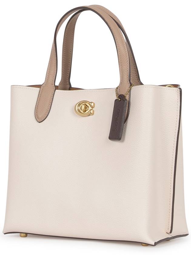 Willow 24 In Color Block Tote Bag Beige - COACH - BALAAN 3