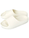 Men's Embossed Logo Flat Slippers White - REPRESENT - BALAAN 2