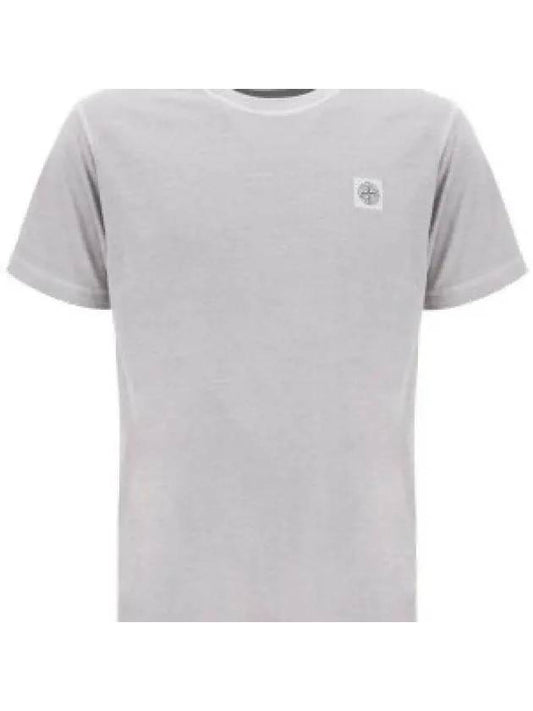 Organic Cotton Short Sleeve T-Shirt Dust Grey - STONE ISLAND - BALAAN 2